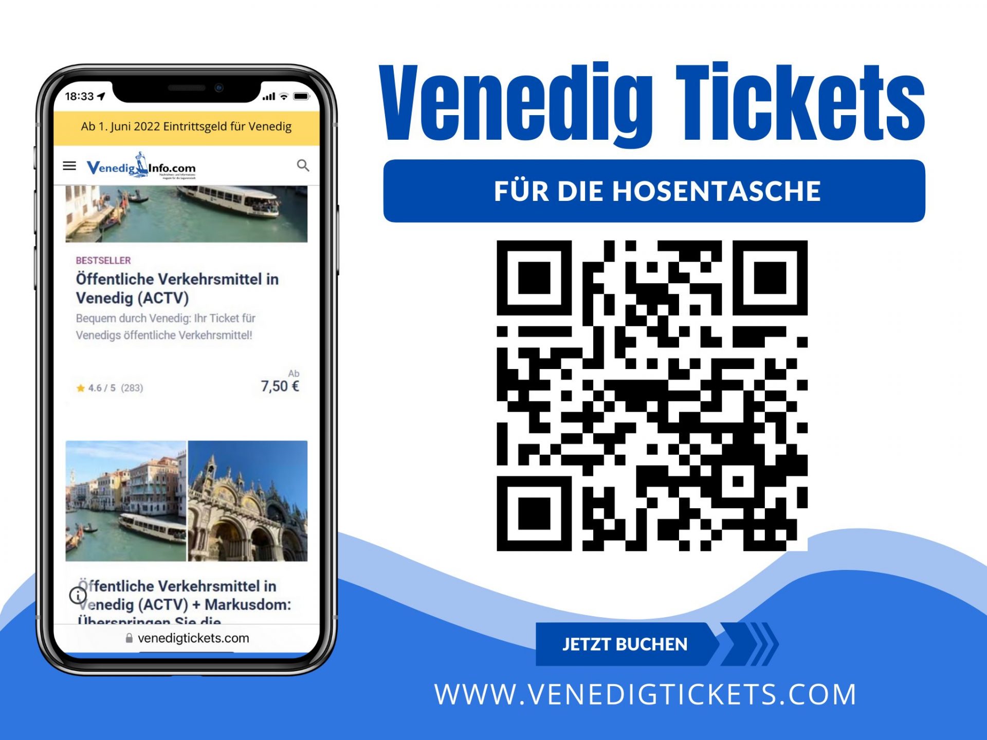 Venedig Tickets für die Hosentasche