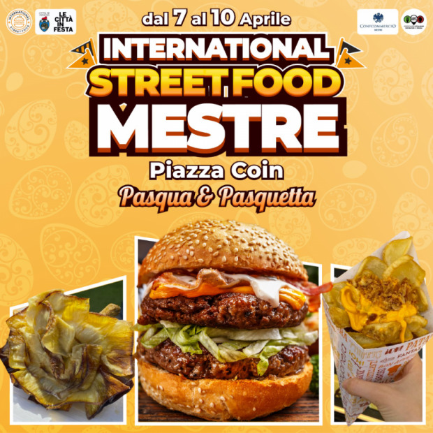„International Street Food Mestre“, Lebensmittel, Süßigkeiten und Craft-Biere aus Italien und der Welt.