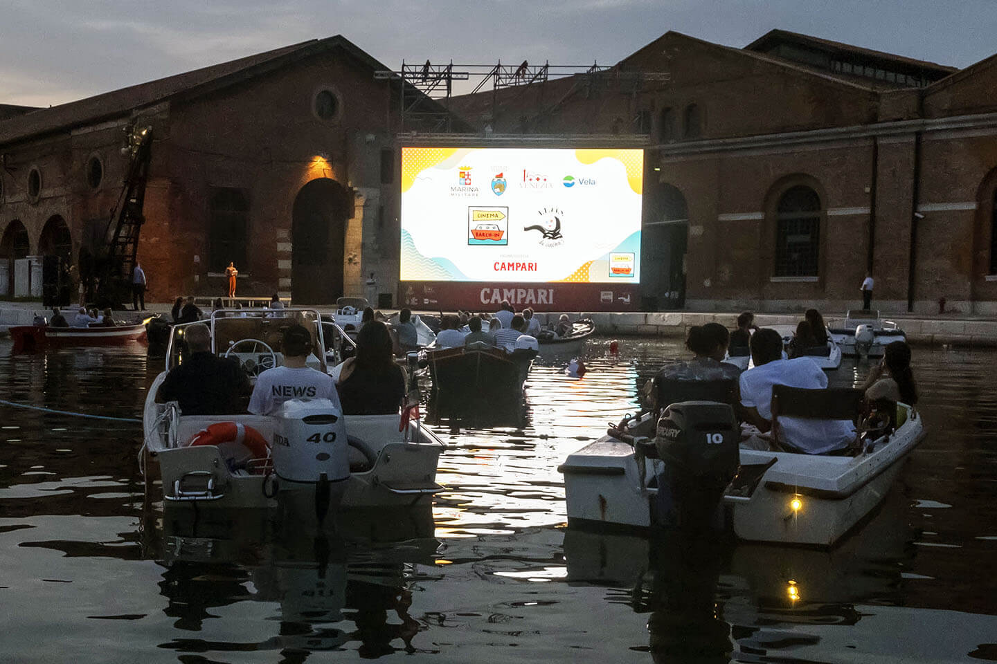Das Cinema Barch-in, das erste Bootskino Italiens
