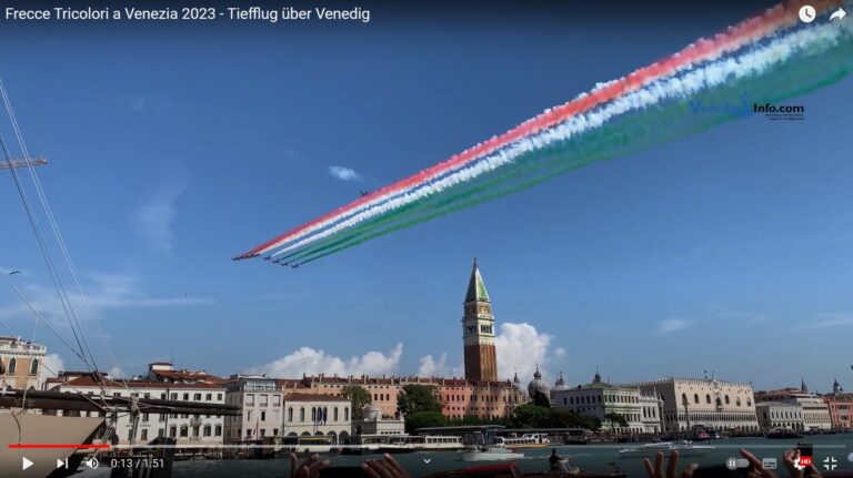 Im Tiefflug über Venedig - Frecce Tricolori 2023