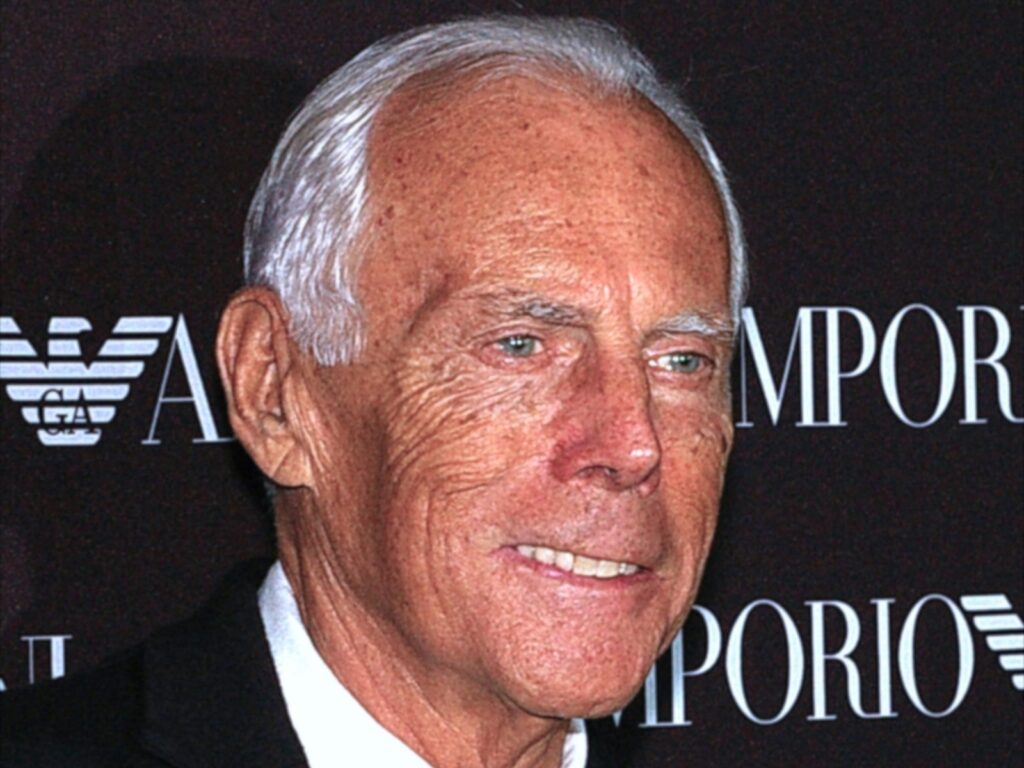 Giorgio Armani mit seiner Yacht »Main« in Venedig