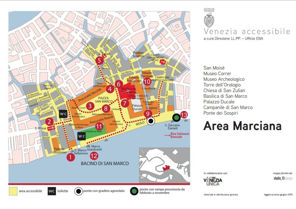 Karten der barrierefreien Routen zum Download. Area Marciana - Das Gebiet um San Marco