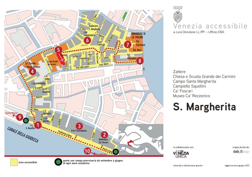 Karten der barrierefreien Routen zum Download. Santa Margherita.
