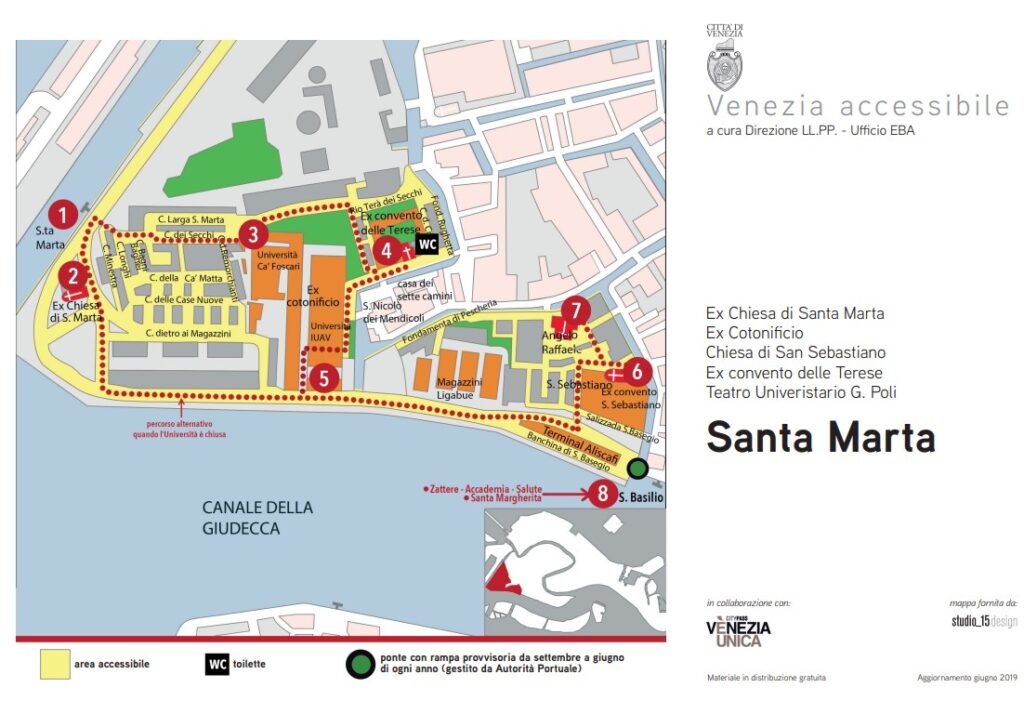 Karte der barrierefreien Routen zum Download. Das Gebiet um Santa Marta
